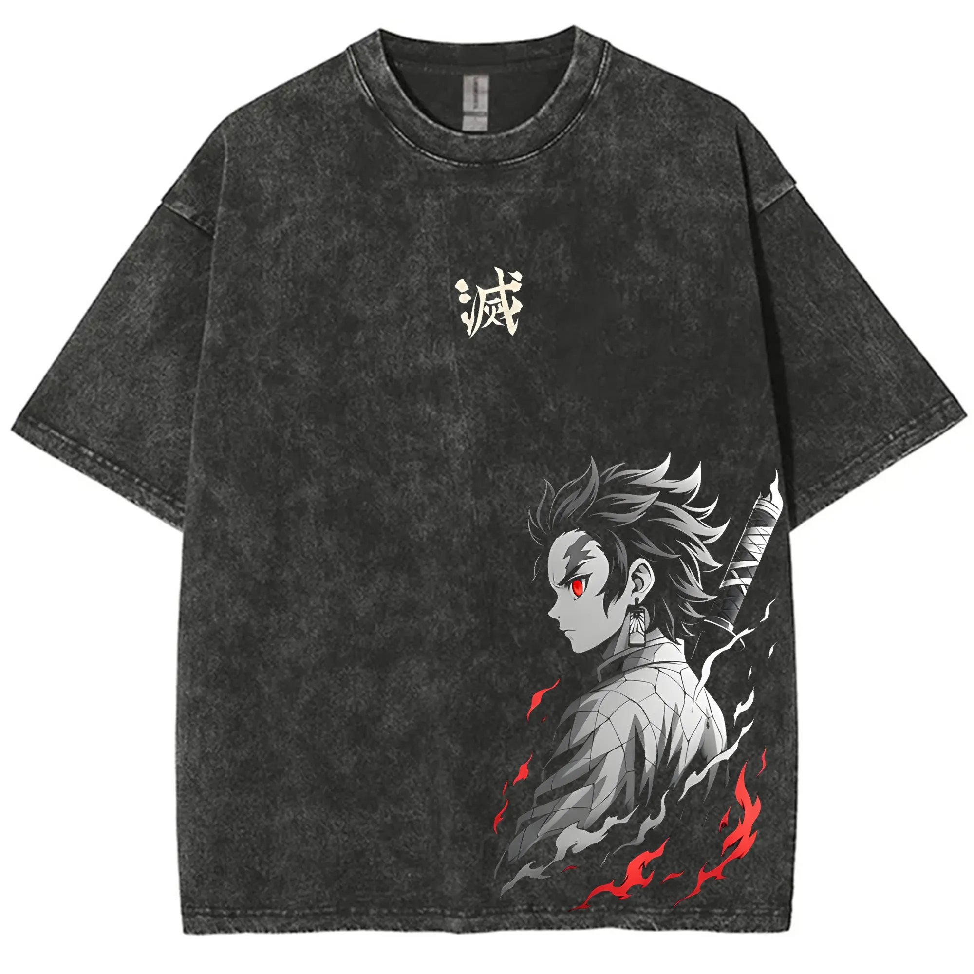 Anime Merchandise For Women - Kaos Grafis Demon Slayer Vintage Streetwear