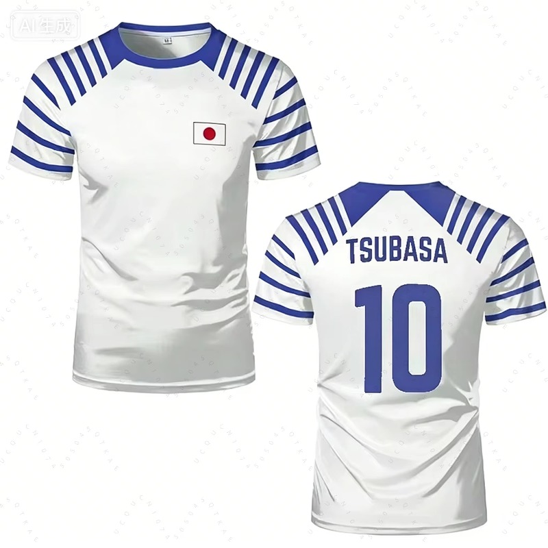 Anime Merchandise For Women - Kaus Pria Wanita Anime Captain Tsubasa