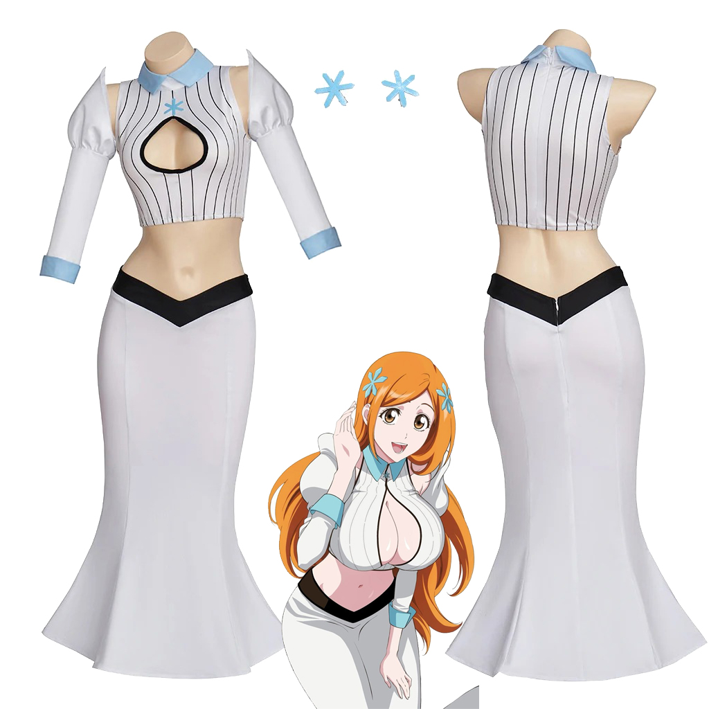 Anime Merchandise For Women - Kostum Cosplay Anime Orihime Inoue Baju