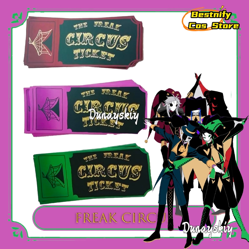Anime Merchandise Women - Kartu Tiket BFreak Circus Merah Hijau
