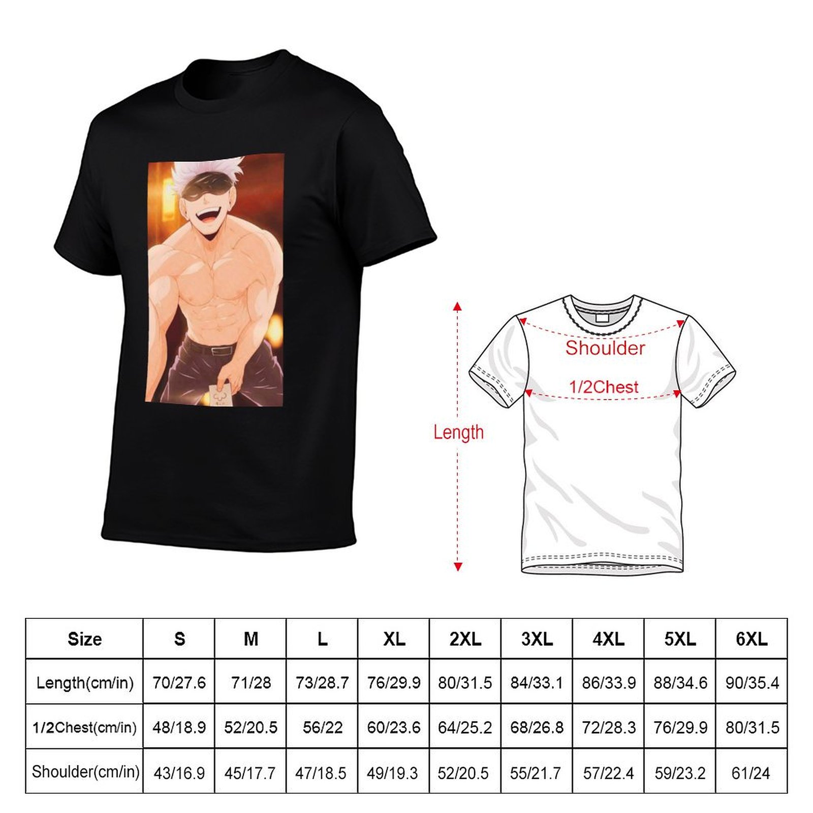 Kaus Merchandise Gojo Satoru u - Anime Merchandise Shirt ulasan dan harga