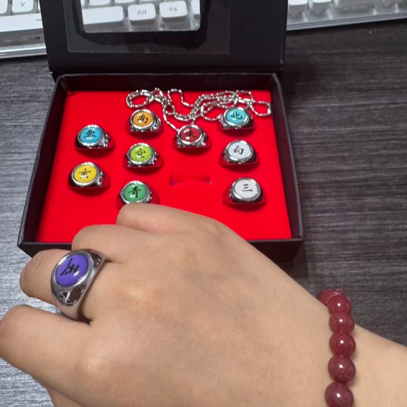 10 Buah/Set Cincin Logam Anime - Rare Anime Merchandise ulasan dan harga