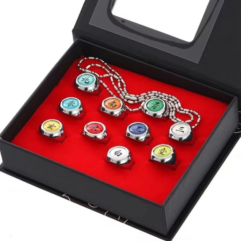 10 Buah/Set Cincin Logam Anime - Rare Anime Merchandise ulasan dan harga