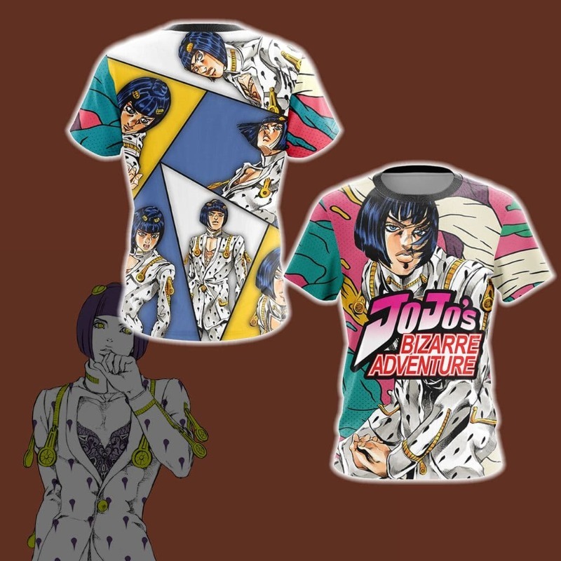 Jersey Tema Bruno Bucciarati J - Anime Merchandise Shirt ulasan dan harga