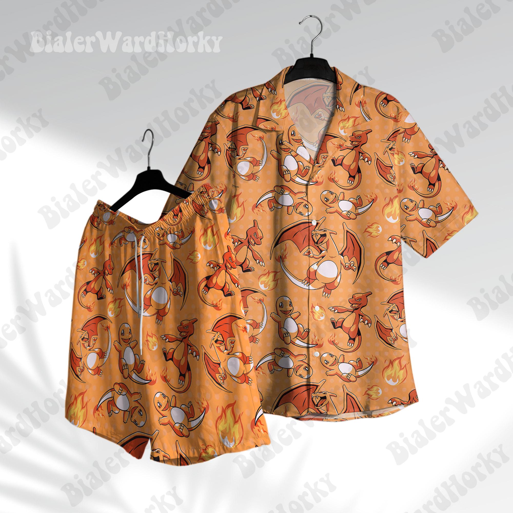 Kemeja Hawaii Pokémon Charizar - Anime Merchandise For Women ulasan dan harga