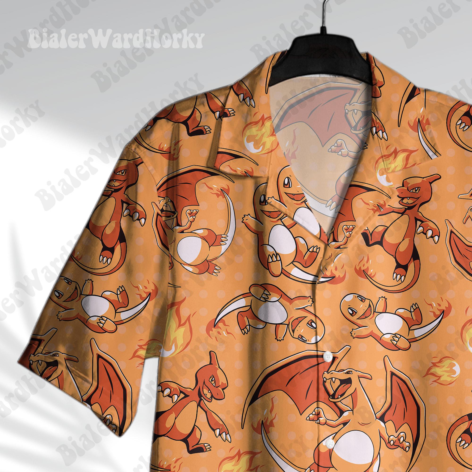 Kemeja Hawaii Pokémon Charizar - Anime Merchandise For Women ulasan dan harga